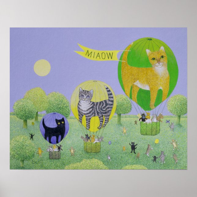 Cat Balloon Race Poster (Front)