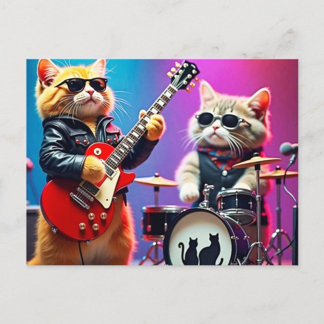Cat band postcard (Front)