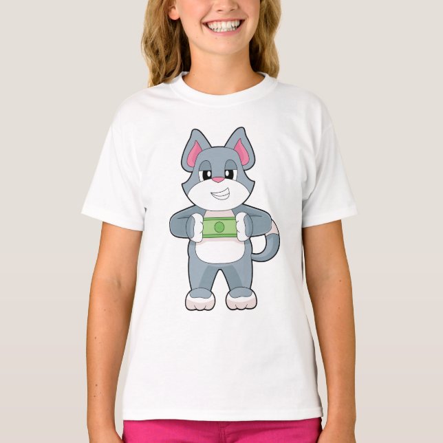 Cat Banknote T-Shirt (Front)