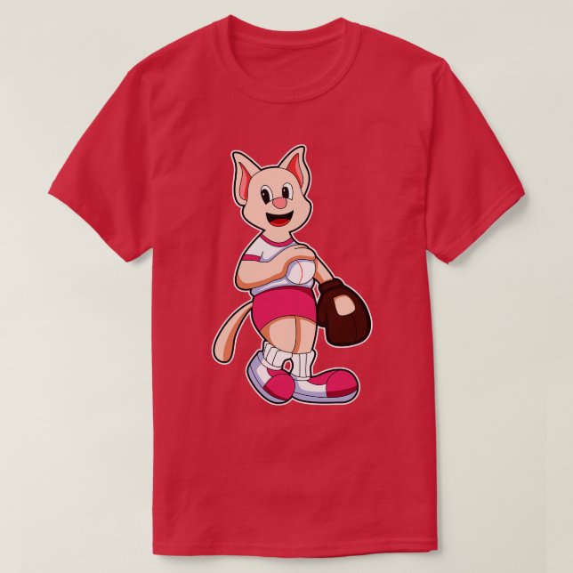 Cat Baseball Baseball glove T-Shirt (Design Front)