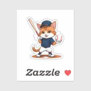 Cat baseball player