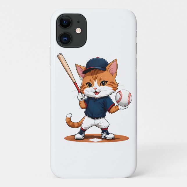 Cat baseball player Case-Mate iPhone case (Back)