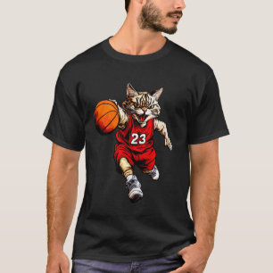 Cat Basketball  Basketball Player Cat T-Shirt