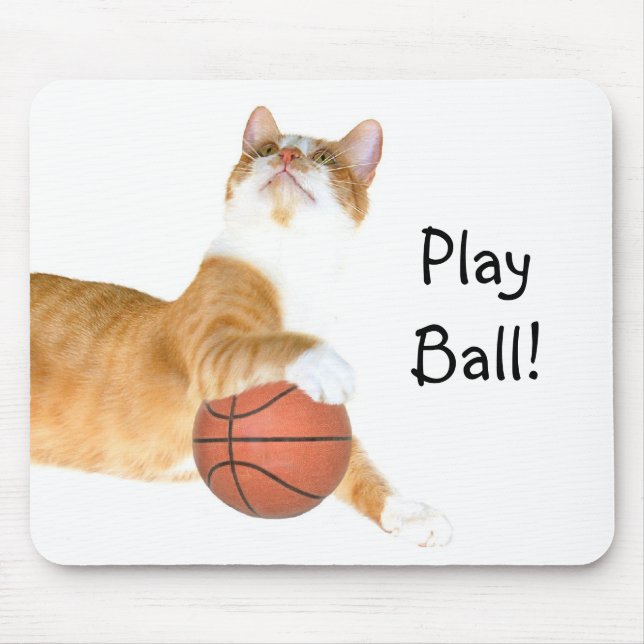 Cat basketball mouse pad (Front)