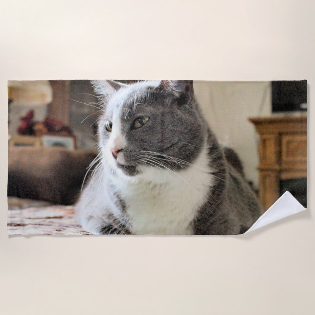 Cat Beach Towel (Front)