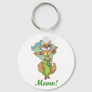 Cat Belly Dancer Keychain