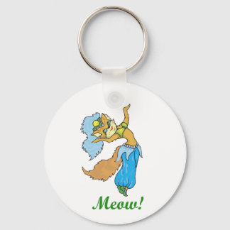 Cat Belly Dancer Keychain