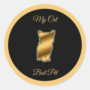 Cat Best Pet Classic Round Sticker