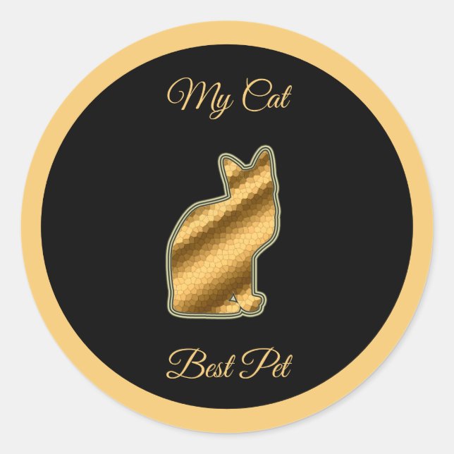 Cat Best Pet Classic Round Sticker (Front)