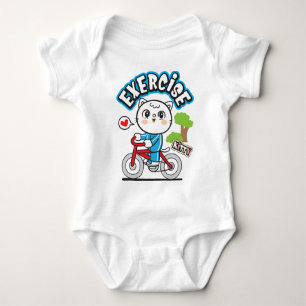Cat bicycle baby bodysuit