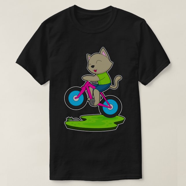 Cat Bicycle T-Shirt (Design Front)