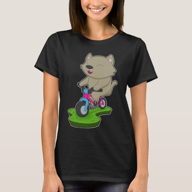 Cat Bicycle T-Shirt (Front)