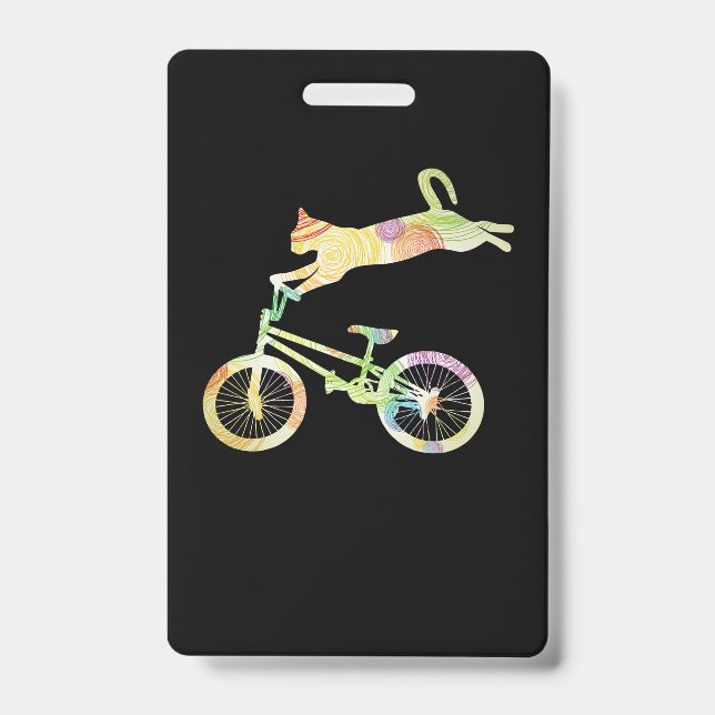Cat Bike Cycling Bicycle  - Your Gift Collection Badge (Front)