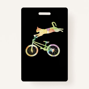 Cat Bike Cycling Bicycle  - Your Gift Collection Badge