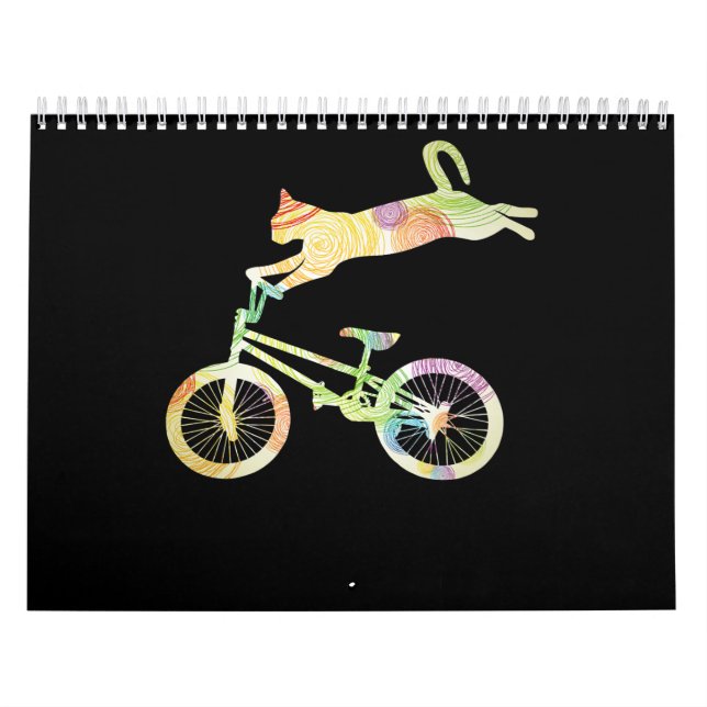 Cat Bike Cycling Bicycle  - Your Gift Collection Calendar (Cover)