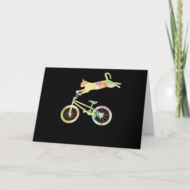 Cat Bike Cycling Bicycle  - Your Gift Collection Card (Front)