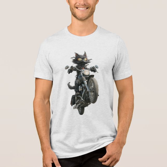 Cat Bike Tri-Blend Shirt (Front)