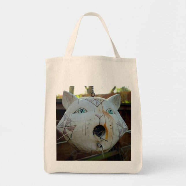 Cat bird house tote bag (Front)