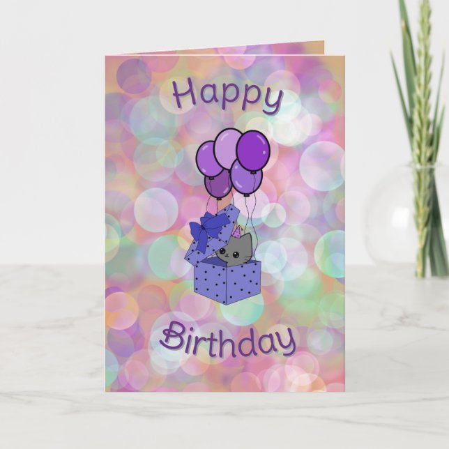 cat birthday card (Front)