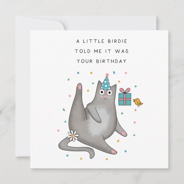 Cat Birthday Invitation (Front)