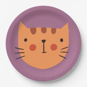 Cat Birthday Kids  Paper  Paper Plate