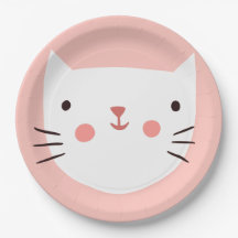 Cat Birthday Kids  Paper  Plate