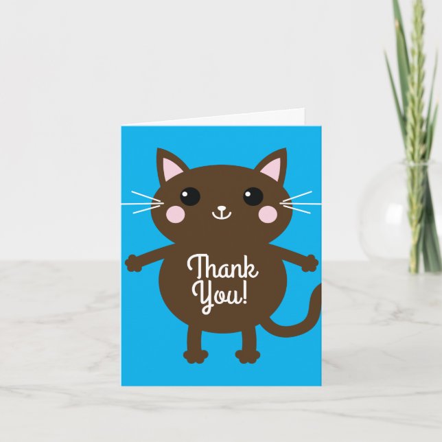 Cat Birthday Party Card (Front)