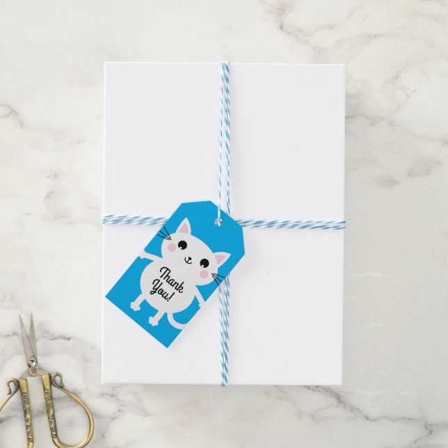 Cat Birthday Party Gift Tags (With Twine)