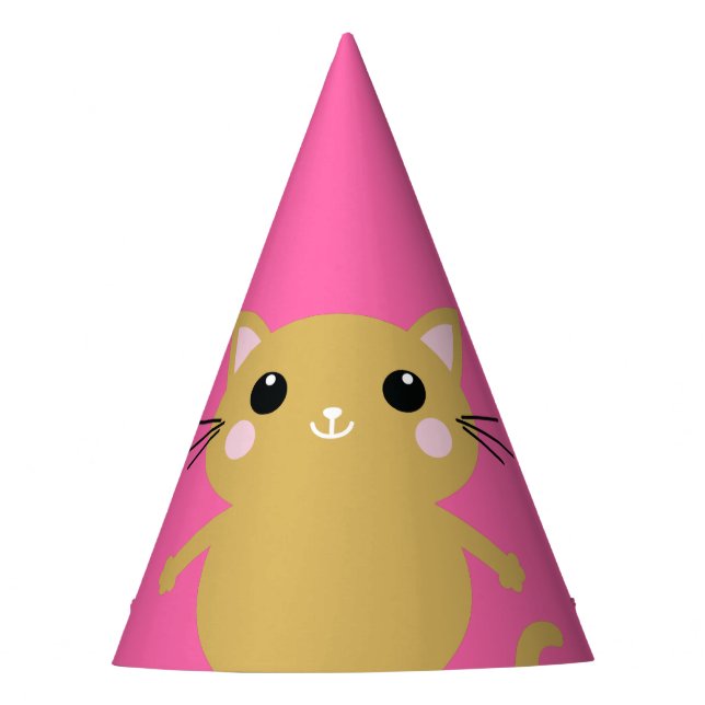 Cat Birthday Party Hat (Front)