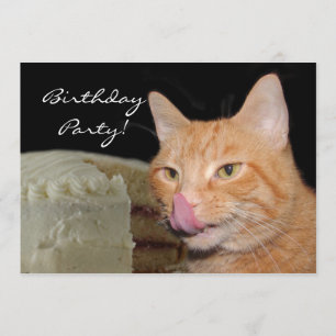 Cat Birthday Party Invitation