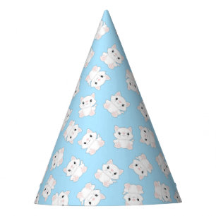 Cat Birthday Party Kitty Blue Hat