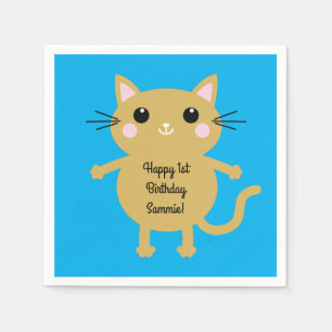 Cat Birthday Party Napkin