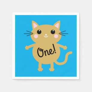 Cat Birthday Party Napkin