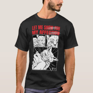 Cat Bite Affection Men Black Shirt