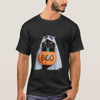 Cat Black Halloween Boo T-Shirt