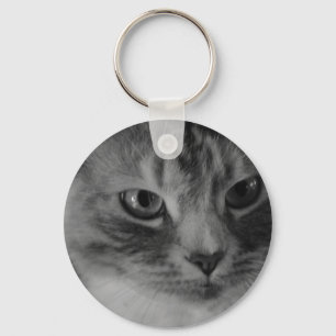Cat (Black & White) Keychain