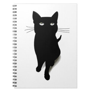 Cat Blackcat Black Cat Vector Feline Pet Notebook