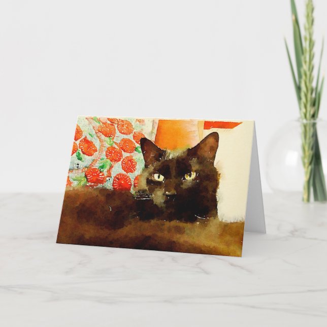 Cat Blank Greeting Card (Front)