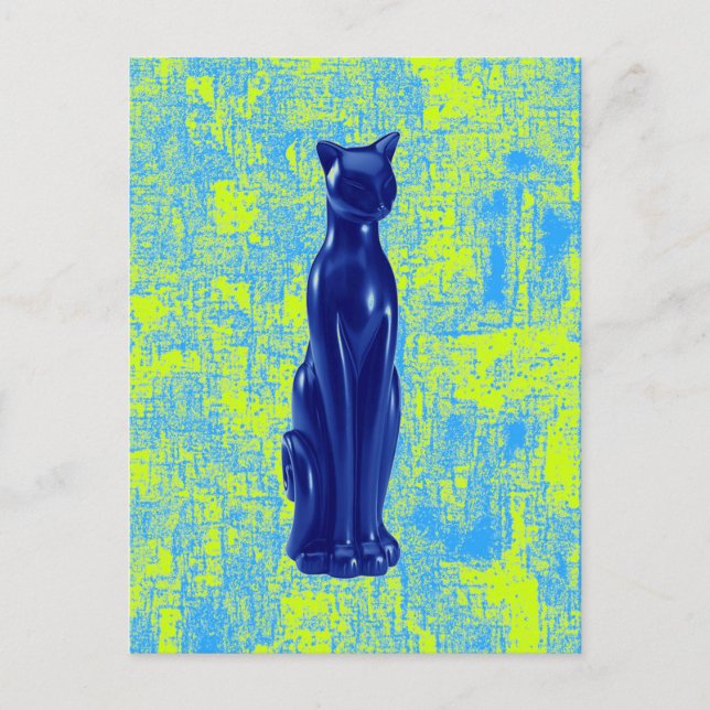 Cat Blue ~ Postcard / Invitation (Front)