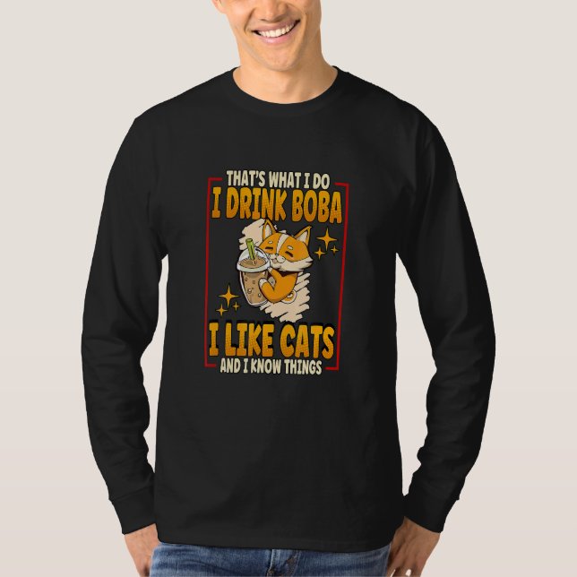 Cat Boba Ea Bubble Ea T-Shirt (Front)