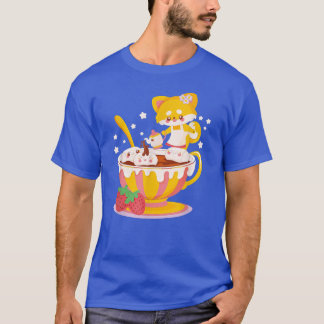 Cat Boba Tea Bubble Tea Anime Kawaii Neko for Girl T-Shirt