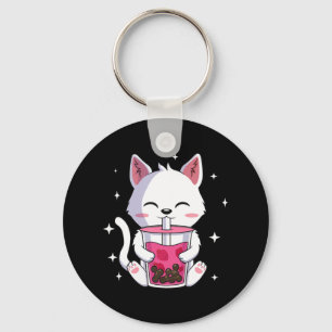 Cat Boba Tea Bubble Tea Anime Kawaii Neko Gift Gir Keychain