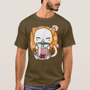 Cat Boba Tea Bubble Tea Anime Kawaii Neko Gifts Gi T-Shirt