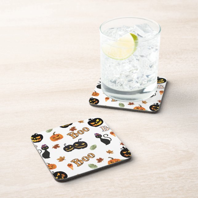 Cat Boo Halloween Coaster (Right Side)