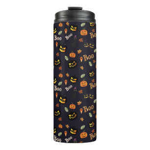 Cat Boo Halloween Thermal Tumbler