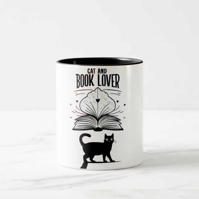 Cat & Book Lover Mug (Center)