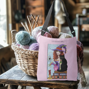 Cat Books Witch Potions Crossbody Bag