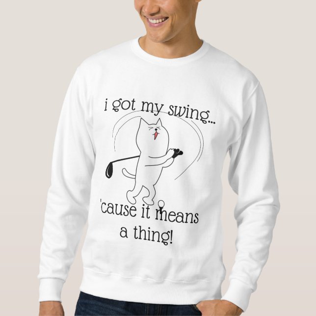 Cat Born to Golf  (light colours)  Sweatshirt (Front)