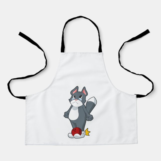 Cat Bowling Bowling ball Apron (Front)