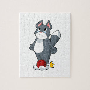 Cat Bowling Bowling ball Jigsaw Puzzle